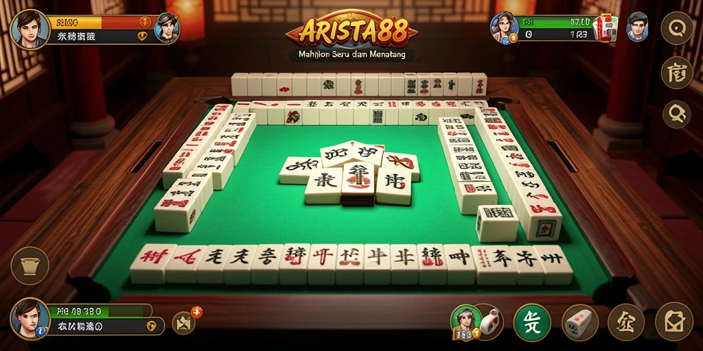 Tampilan gameplay menarik dari ARISTA88 yang menampilkan ubin Mahjong.