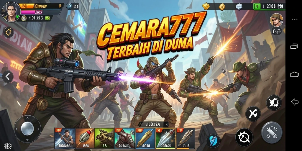 Tampilan dinamis gameplay CEMARA777 dalam pertarungan penuh aksi.