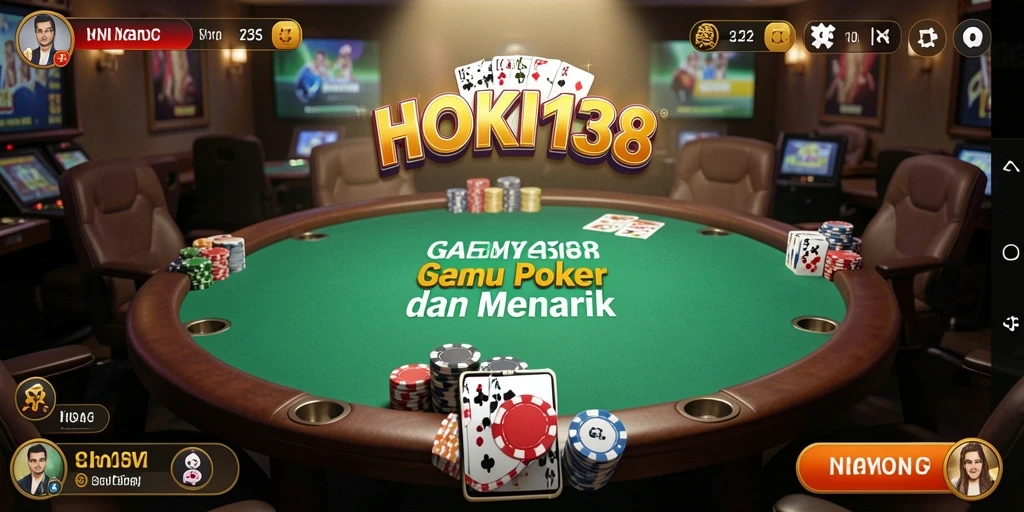 Tampilan gameplay Poker yang dinamika dan menarik di HOKI138.