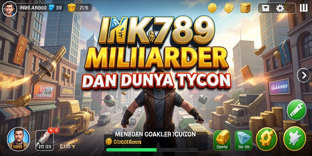 Tangkapan layar gameplay INK789 yang menunjukkan keseruan mengelola bisnis.