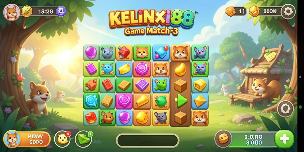 Gameplay seru KELINCI88 dengan elemen puzzle mencolok.