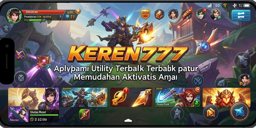 Tampilan interface aplikasi KEREN777 yang ramah pengguna