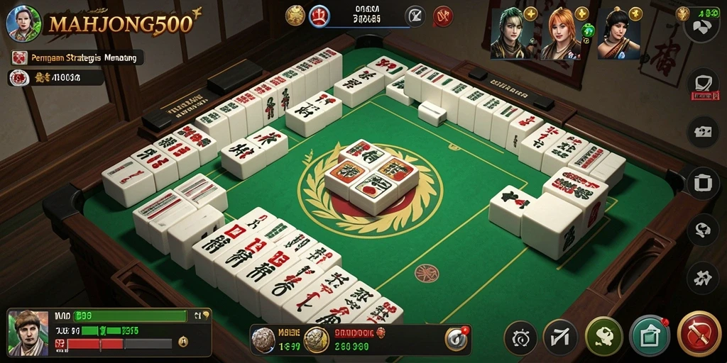 Tampilan gameplay menantang dan menarik di MAHJONG500.