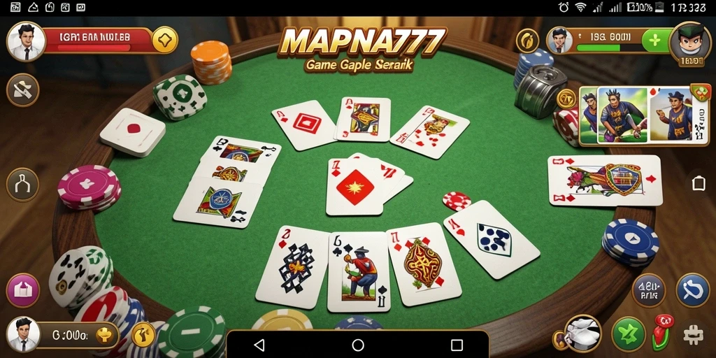 Tampilan seru gameplay Gaple di MAPNA777.