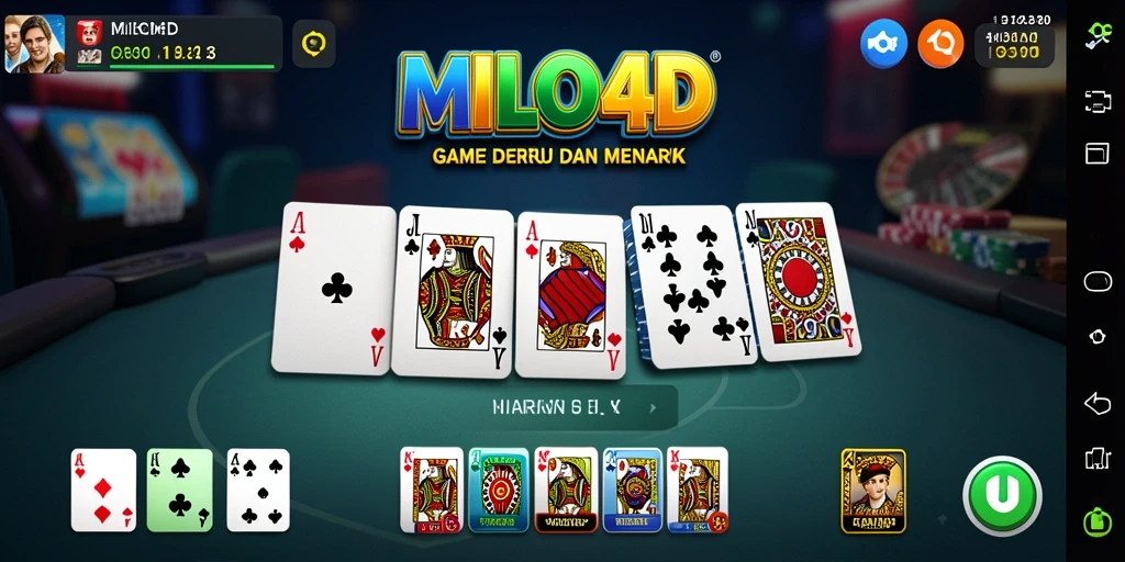 Tampilan gameplay seru MILO4D saat bermain Domino.