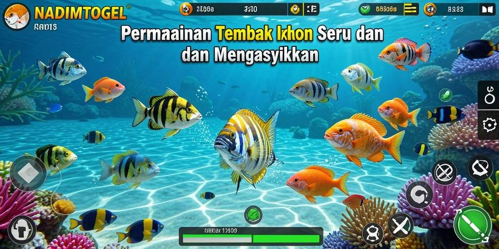 Tangkapan layar gameplay NADIMTOGEL menampilkan aksi seru menembak ikan.