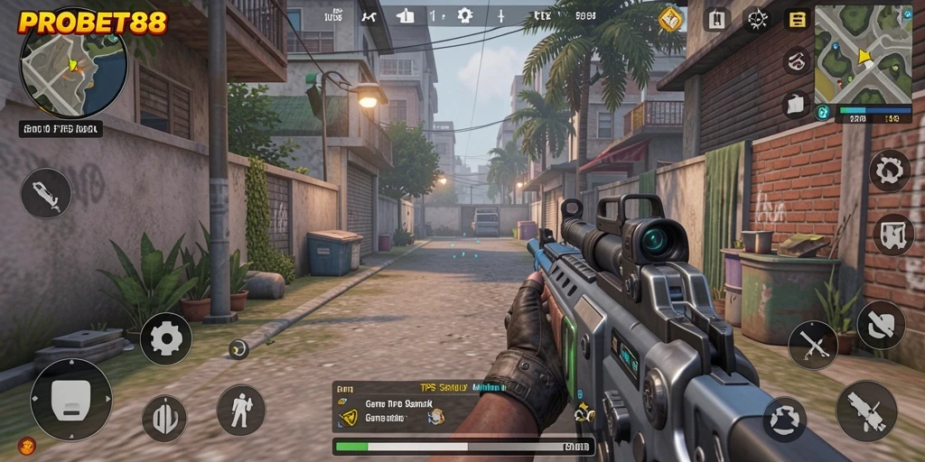 Screenshot gameplay PROBET88 yang mendebarkan dengan aksi seru.