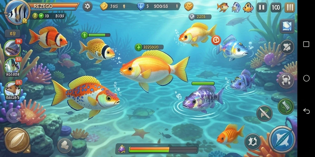 Tampilkan aksi menangkap ikan yang seru dalam REZEGO.