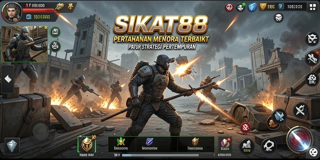 Screenshot SIKAT88 menampilkan gameplay menara pertahanan yang seru.