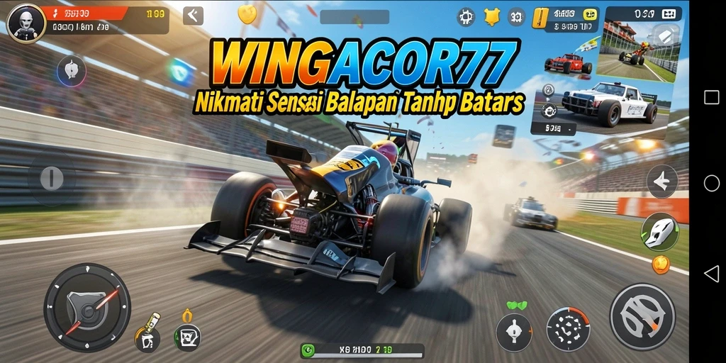 Gameplay balap menegangkan di <strong>WINGACOR77</strong> dengan grafik menakjubkan.
